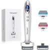 Bestauty Bio 6 Dermastamp Elettrico Professional 0.5 mm Derma Stamp, 140 Aghi in Acciaio Inox di Alta Qualità, Vibrazione ad Alta Frequenza, Cura con Luce Rossa e Blu, per Capelli, Barba, Viso, Corpo