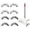 NiceNaiils 8 Pcs ciglia finte magnetiche Ciglia magnetiche 3D ciglia magnetiche look naturale set di pinze applicatore, impermeabile e riutilizzabile per trucco quotidiano o appuntamenti di matrimonio