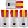 Sinbana 4pz Matita Pittura Facciale Sportiva, Sicurezza Anti-Abbagliamento Miscelabile Pittura Facciale 3 Colori per Football Americano Calcio Softball Baseball per Adulti Atleti (Rosso Giallo Rosso)