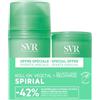 SVR - Spirial Vegetale Roll-On - Deodorante 24 ore - 98% di ingredienti di origine naturale - Senza sali di alluminio - Alta tolleranza - 2 X 50 ml