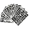 ANYE OUTLET 14 fogli di stencil per tatuaggi temporanei con glitter, 182 pezzi, stencil per tatuaggi all'henné, stencil glitterati per bambini e adulti, viso, mano, piede, dita