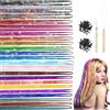 LUFFLOK Kit 25 Colori Extension per Capelli 120cm con Strumenti