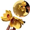 Generic Pinza per capelli 3D a forma di fiore finto, antiscivolo, per testa posteriore, doccia, accessori per capelli (giallo)