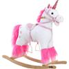 DEUBA® Unicorno Peluche a Dondolo in Legno con Suoni Animale a dondolo Giochi Infanzia Gioco Bambini Giocattolo Regalo