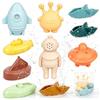 GEEKEO Giocattoli da bagno, 11 pezzi Giocattoli Acquatici in silicone per neonati, giocattoli ad acqua bambini, Giocattoli da vasca con borsa portaoggetti, Giocattoli da piscina Regalo per bambine e bambini