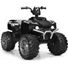 RELAX4LIFE 12V Moto Fuoristrada Elettrica Cavalcabile da Spiaggia per Bambini, Avvio Graduale a Trazione Posteriore, 2 Velocità e Direzione Avanti/Indietro, Funzione FM e Bluetooth (Nera)
