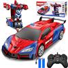 PATEMZON Auto Telecomandata Trasformabile Giocattolo, 2.4GHz Trasforma Robot & RC Auto con Luci e Suoni, Spider Telecomandato Giocattolo per Esterni Rotazione a 360° per Bambino dai 3+ Anni