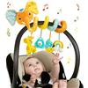 Funsland Giocattolo a Spirale Passeggino Neonato - Giochi Passeggino Neonati Regalo per 0 3 6 Mesi, Peluche Giocattolo a Spirale con Musica per Culla Neonato/Seggiolino Auto, Elefante