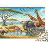 JWNDFKPVXZGL Animali Savana Africana Puzzle 1000 Pezzi Carta per Adulti Scena Pozza d Acqua Gioco di Puzzle 1000 Pezzi Famiglia Relax 52x38cm/1000pcs