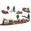 MIK funshopping Mini treno natalizio - Piccola ferrovia per Natale con locomotiva, carrozze e binari ferroviari di Natale (22 pezzi)