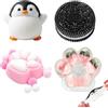 RJQZN 4 Pezzi Set di Giocattoli Taba Squishy Morbidi, Zampe di Gatto Frutta, Biscotto, Gatto Zampa, Pinguino, Gadget Sensoriali per Alleviare lo Stress, Regalo Compleanno per Adulti