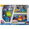 SPIDEY AND HIS AMAZING FRIENDS Spidey e i suoi super amici SNF0102 - Mini veicoli, confezione da 10 giocattoli a partire dai 3 anni