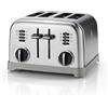 CUISINART Tostapane 4 fette Cuisinart CPT180E , Acciaio inox, Funzione Bagel, Funzione Scongelamento, Funzione Riscaldamento, 6 Livelli di tostatura
