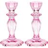 Talking Tables Portacandele in Vetro Rosa Talking Tables - Supporto Decorativo per Candele a Stelo, San Valentino, Matrimonio, Compleanno, Anniversario, Arredo Casa (Confezione da 2)
