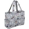 Hobby Gift Borsa Media per Maglia - Creativa da Viaggio con Scomparti, Organiser per Uncinetto per Punto Croce, Filati, Ricamo, Hobby Creativi e Progetti Artistici - 13 x 34,5 x 29 cm, Cani Grigi