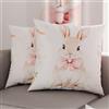 PETTI Artigiani Italiani - Coppia di Federe Cuscino Pasquali 35x35 cm in Microfibra, Cuscini Arredo di Pasqua, per Camera da Letto, Divano, Salotto, Set 2 Fodere Copricuscino, 100% Made in Italy