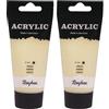 Rayher Acrylic, Sabbia, Colore Acrilico per Artisti, Tubetto Bli, 38912504 (Confezione da 2)