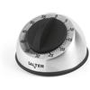 Salter 338 SSBKXR15, Timer meccanico in acciaio inox 60 minuti, meccanismo per conto alla rovescia, Easy Grip, acciaio inox spazzolato, cucina, cucina, cottura, forno, timer da cucina