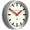 Newgate® Luggage Orologio a parete | Orologio moderno in metallo retrò per stazione | 30cm | Custodia in metallo zincato profondo con mani rosse | Stile vintage contemporaneo per cucina