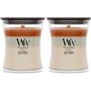 WoodWick Candela profumata | Candela Media a Clessidra | Vanilla Embers | Regalo Perfetto per Donne (Confezione da 2)