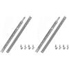 HELPMATE Guide per cassetti, 17 mm, lunghezza 310 mm, 1 paio di 2 pezzi, estraibili a sfere, per cassetti, estraibili parziali, in acciaio zincato, argento, con materiale di fissaggio incluso
