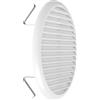 Plikc - Griglia Aerazione Universale Con Molla In Abs Bianco con protezione contro insetti - MADE IN ITALY (⌀ 125-160 - 1 Pezzo)