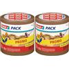 Tesa tesapack® Nastro da Imballo, 66m x 50mm, Avana - PACK da 2 pz. - Promopack (Confezione da 2)