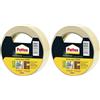 Pattex 22500 Biadesivo Telato, Forte, Universale, Per Numerosi Utilizzi Domestici e Fai da Te, 25mmx25m (Confezione da 2)