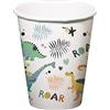 Folat 68344 Bicchieri Dino Roars 250ml - 6 pezzi
