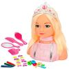 ColorBaby - Busto bambola pettine e trucco, testa parrucchiere ragazza, bambola principessa Maria, bambola per lo styling con accessori per capelli, bambola con corona principessa, +3 anni (43992)