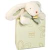 Doudou et Compagnie - Coniglio Caramella Pantin - 30 cm - Verde Salvia - Peluche Bambino Ultra Soffice - Idea Regalo Nascita Mista - Lavabile in Lavatrice a 30° - Peluche da Collezione con Scatola