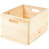 Compactor SKYR Wooden Box XL 40x30x23 cm in Natural Pine Wood for Home Organizat