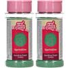 FunCakes Sanding Sugar Green, Verde: Gusto eccellente, Perfetto per Decorare Torte, Cake Pops, Caramelle, Biscotti e Cupcakes - 80 g (Confezione da 2)