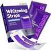 Impoditiongs 14 Strisce Sbiancanti Denti Viola, Strisce Sbiancanti Dei Denti Professionali, Smalto Sicuro, Ideali Per Macchie Da Caffè, Fumo, Antiscivolo Teeth Whitening Strips, Sbiancamento Dentali A Casa