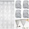 Umllpet 4 Tende a Fili Divisorie 100x200 cm, Decorazione con Perline e Brillantini, Adatte per Porte Finestre Matrimoni e Feste