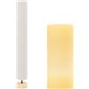 HOMCOM Lampada a terra salone, con pedale, paralume lino, beige