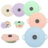 XSEXO Coperchi a ventosa in silicone, coperchi in silicone riutilizzabili antipolvere resistenti al calore per tazze, ciotole, piatti, pentole, padelle, padelle per friggere, fornelli, wok e padelle - 5