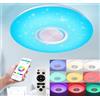 JOJO1-SHOP Plafoniera a led rgb con cassa bluetooth musica lampadario da soffitto 65w