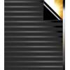 Qualsen Pellicola Oscurante vetri Finestre 60x200cm, Motivo a Righe Pellicola per Vetri finestre Nera Opaca Satinata Elettrostatica Autoadesiva Pellicola Privacy Finestre per Casa, Striscia Medie