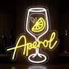 BEISKAFNVSZ Cocktail Neon Sign Aperol Spritz LED Sign per la decorazione della parete Bar Luce al neon per Bar Pub Cocktail Party Decorazione Nightclub Home Hotel Pub Man Cave