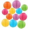 AUEJACKY Lanterne Di Carta AUEJACKY 12 Pezzi Lanterna Di Carta Rotonde Da Appendere, Multicolore Lanterne Cinesi, 15/20/25 CM, Per Decorazioni Di Matrimoni, Compleanni, Feste Ed eventi. (multicolori)