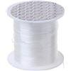SEIWEI Braccialetto elastico, 50 m, filo elastico da 0,6 mm, filo elastico con cristalli per la creazione di gioielli fai da te, collane e braccialetti (bianco)