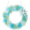SKOOLOVE Ghirlanda in vetro di mare, realizzata a mano, 21,5 cm, in stile costiero, decorazione natalizia per la casa, porte, finestre, mobili da cucina, sedie e pareti