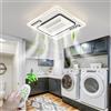 LYSDjia Lampadario Ventilatore da Soffitto Con Telecomando Led Dimmerabile senza pale da Soffitto Design Plafoniera geometria creativa Led Reversibile 6 Velocità Lampadari a Ventola per Camera da Lett