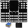 Funngy Piega Magliette,Piegavestiti Tavola Pieghevole per Magliette Camicie e Vestiti Lavanderia Salvaspazio Gadget Casa Utile per Piegare Abiti Cartella per Magliette Adulti Plastica Durevole Nero