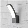 CGC Lighting Lampada da parete da esterno LED 4000 K, bianco naturale, diffusore LED opale integrato, illuminazione impermeabile (grigio)