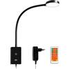 ENUOTEK Lampada da Lettura a Parete, Lampada da Letto a Collo di Cigno da 4W, Lampada a LED Dimmerabile da 3000K, 4000K, 5000K, Applique da Parete con Porta Di ricarica USB da 2A