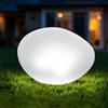 MEDOYOH 1 lampada a energia solare in vetro bianco freddo, luce solare per sentieri e laghetti con 4 LED, IP44, impermeabile per auto on/off, ornamenti da giardino per prato, pavimento ed esterni