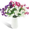 LEIMEND 6 Mazzi Fiori Artificiali Fiori Finti da Esterno Mazzi di Petunie Finte Fiori da Balcone Petunie Artificiali per Portico Anteriore Cortile Giardino Interno