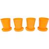 Tupperware Mini contenitori per frigorifero, set da 60 ml, modello Liliputbecher Wichtelbecher, mini, motivo folletti, arancione, 4 pezzi